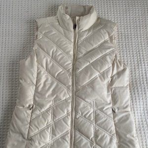 Eddie Bauer Down Puffer Vest - Cream, Women's Size M